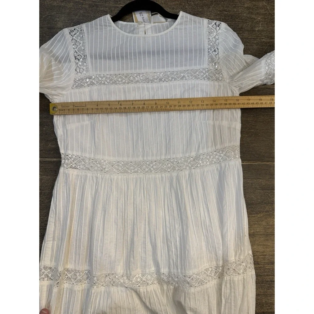 MICHAEL Michael Kors White‎ Dress Size XS Prairie Victorian Fairy Core Lace